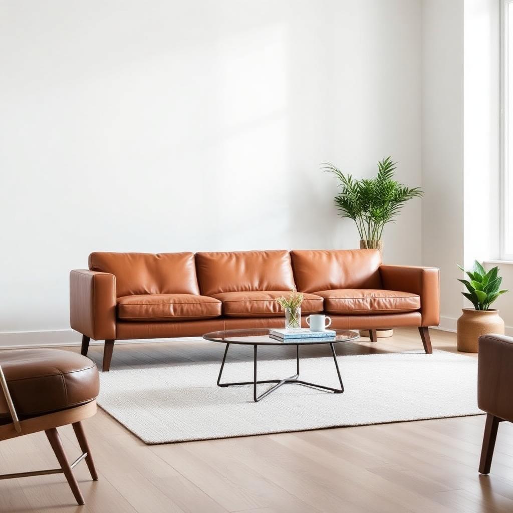 Halden Leather Three-Seater